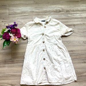 Zara White Babydoll Dress
